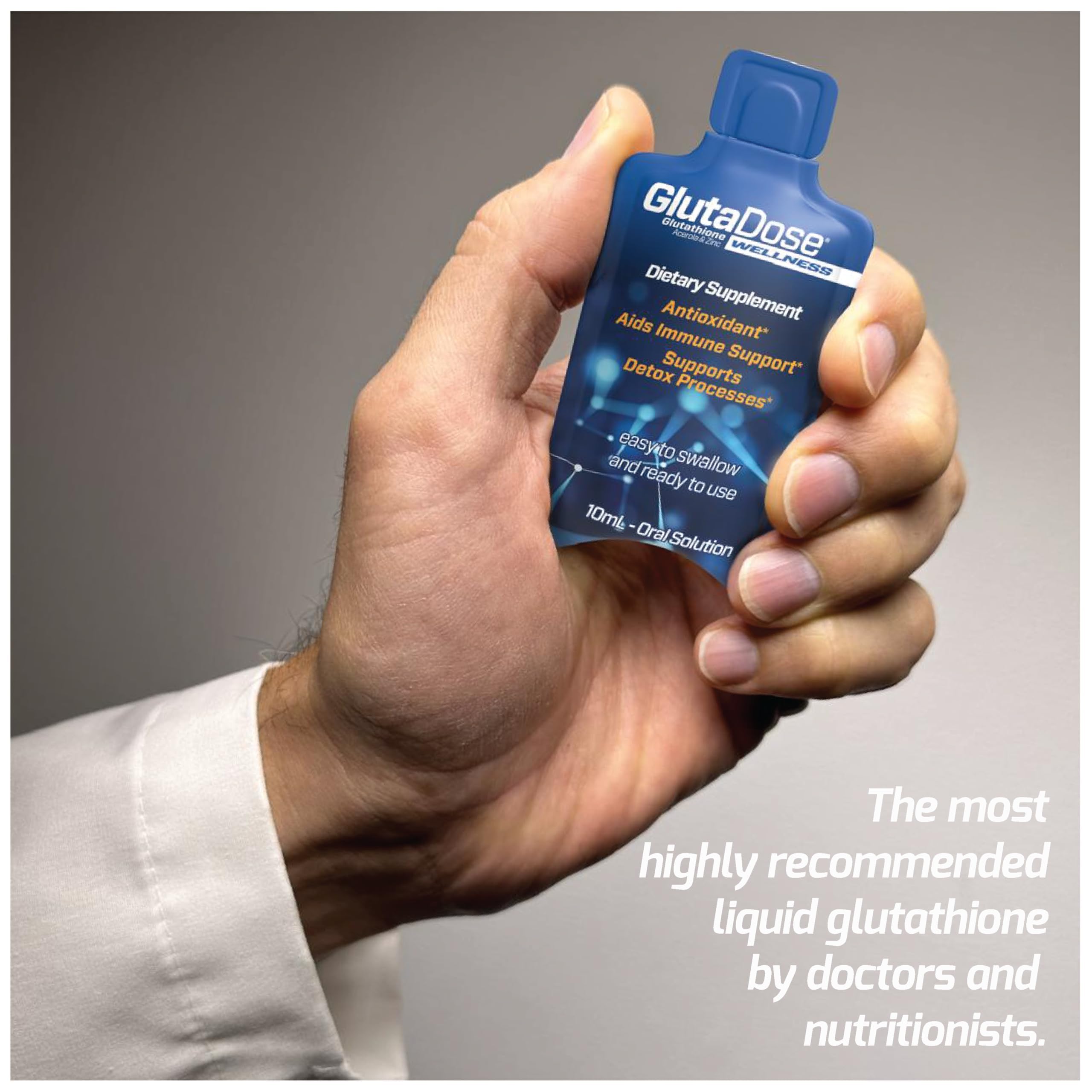 GlutaDose gouttes énergie rapide, pratique pour les après-mids.