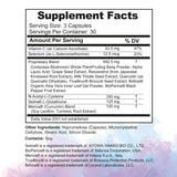 Glutathione Amino Complex: tableau ingrédients nutritionnels et bénéfices potentiels.