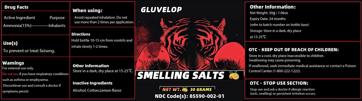 Gluvelop Sels Odorants : flacon compact idéal pour les athlètes.