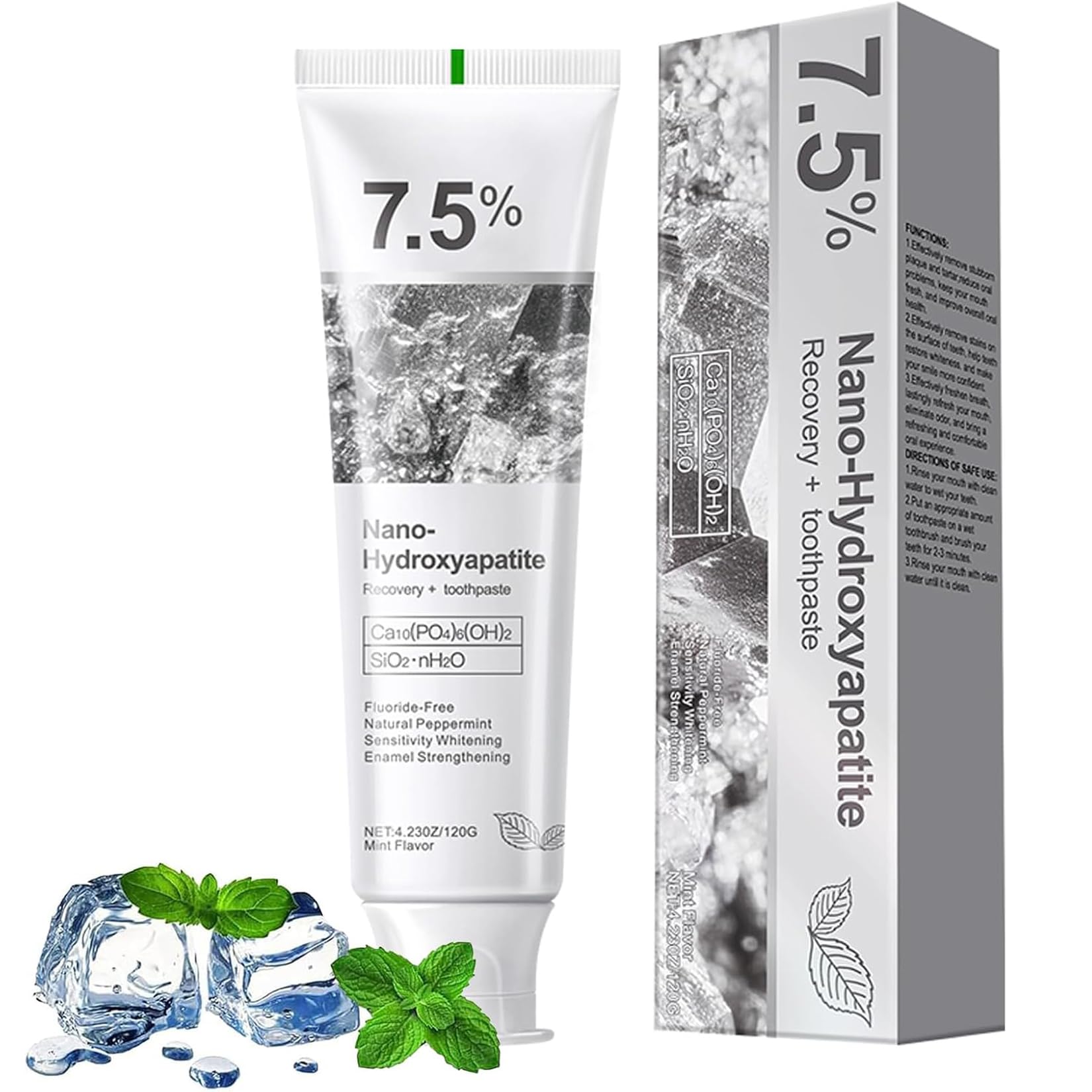 GMaxit dentifrice hydroxyapatite 7,5% – tube élégant pour un usage quotidien et frais