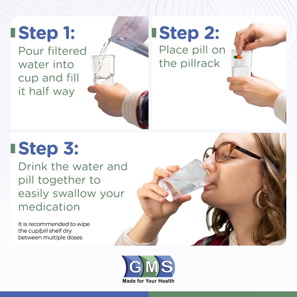 GMS Gobelet-ingestion-eau — boire aisément après dépôt de la pilule.