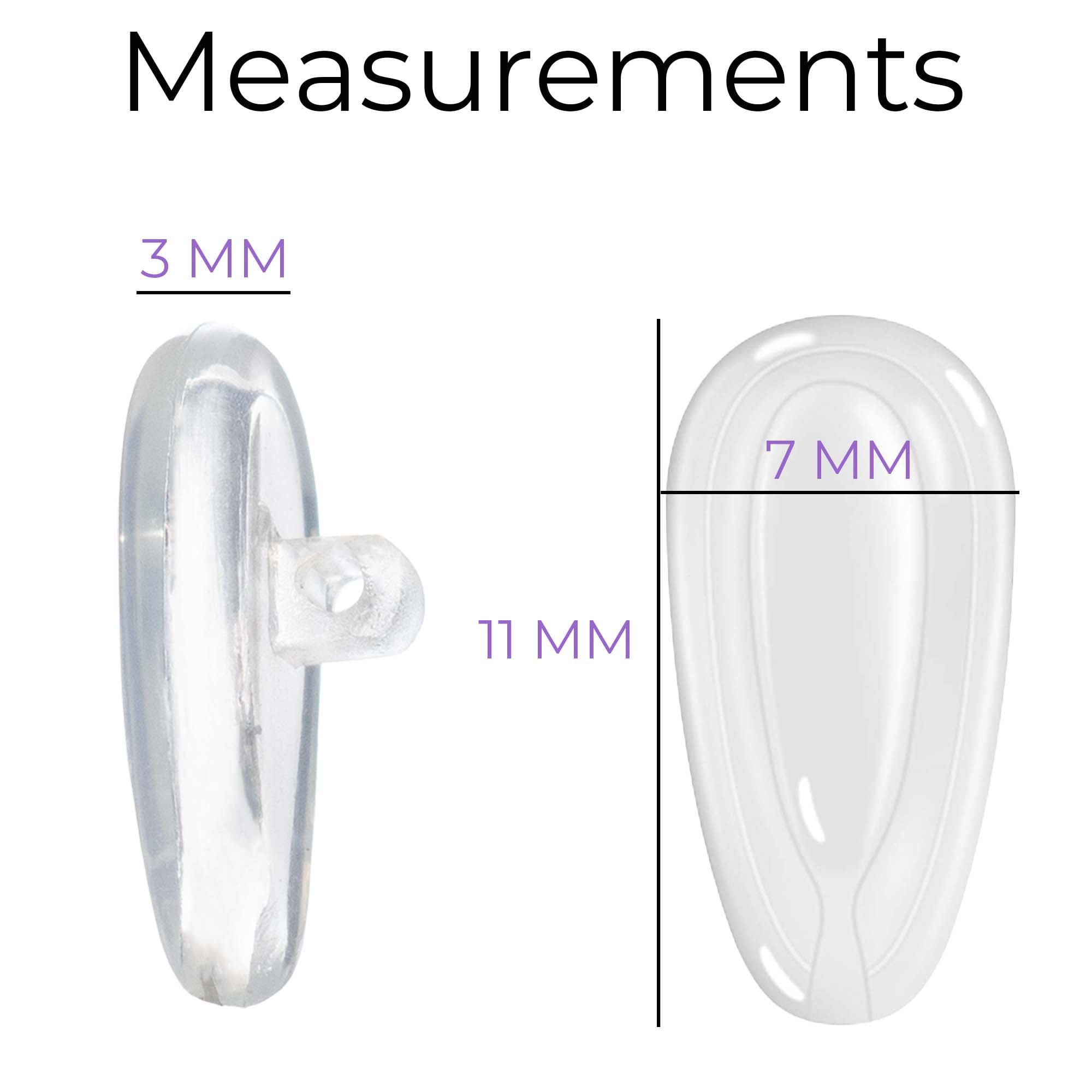 GMS Optical Comfort Line coussins nez silicone 11mm pour longueur adaptée