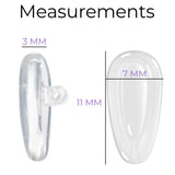 GMS Optical Comfort Line coussins nez silicone 11mm pour longueur adaptée