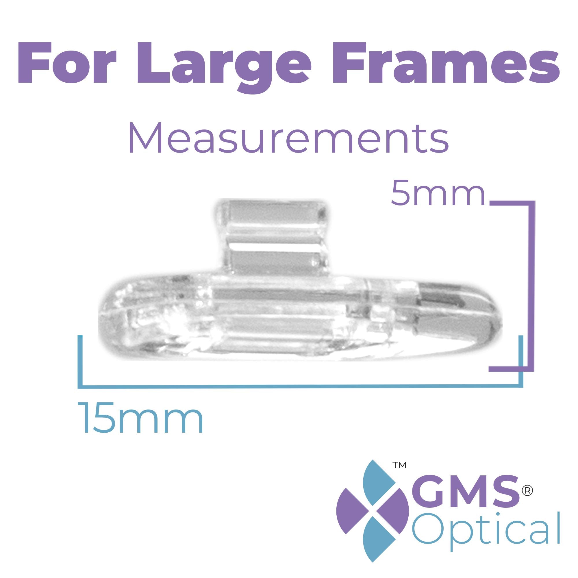 Coussinet nasal anti-glisse en silicone GMS Optical, lunettes mieux ajustées.