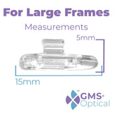 Coussinet nasal anti-glisse en silicone GMS Optical, lunettes mieux ajustées.
