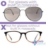 GMS Optical coussinet nasal en silicone, confort sur le nez sans traces rouges.