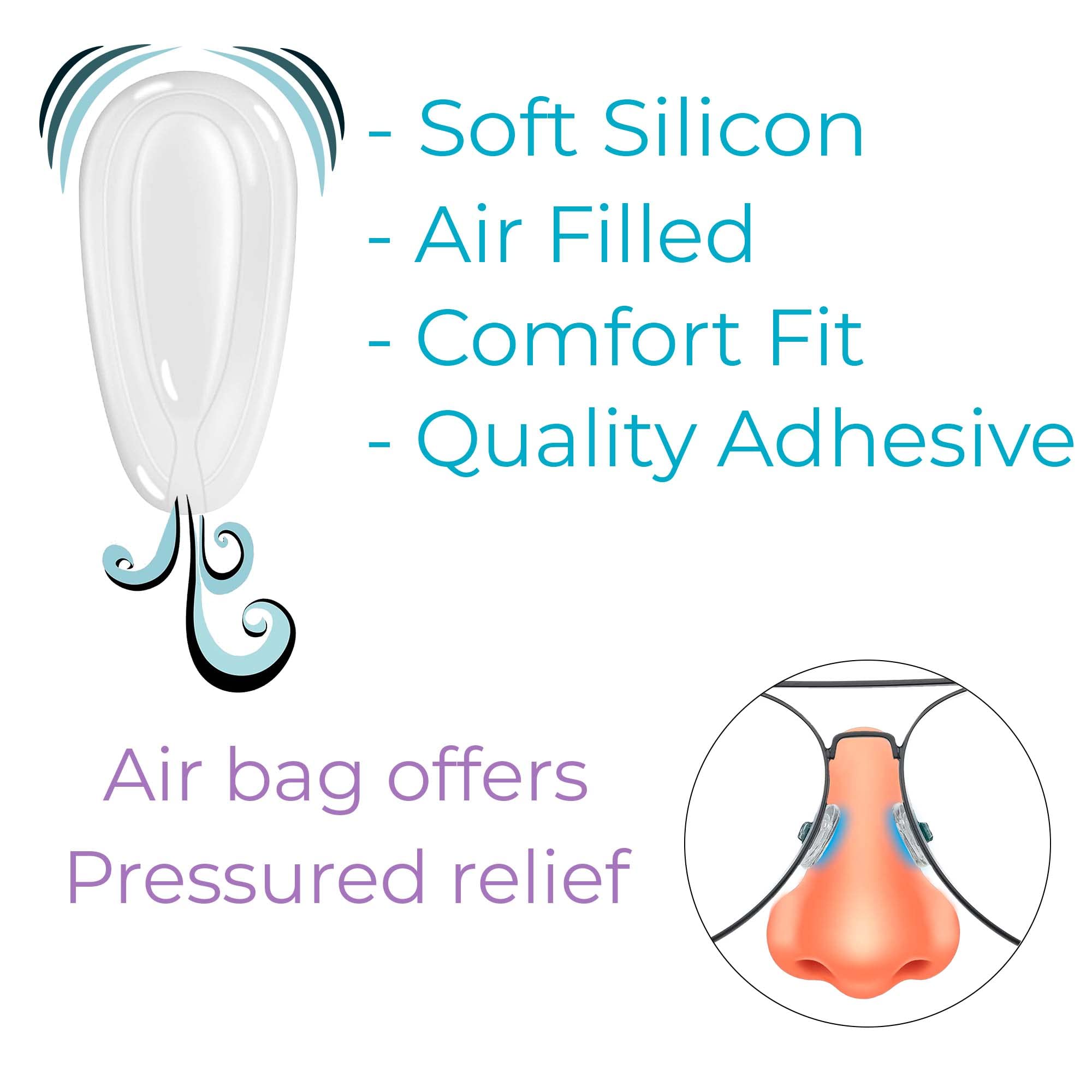 Coussinets silicone GMS Optical anti-glisse sur monture