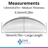Coussinets nasaux GMS Optical en silicone doux, réduction des glissements et irritation