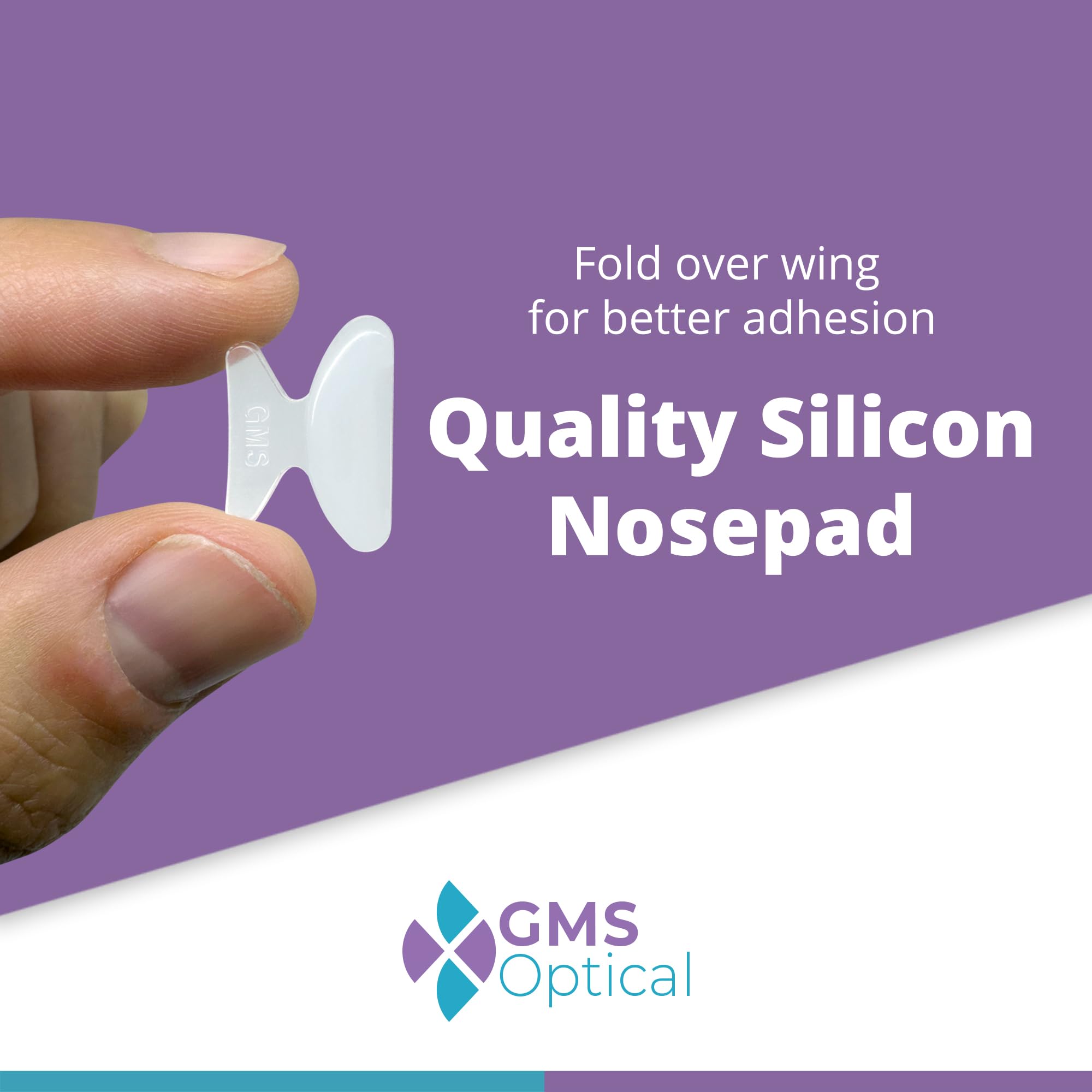 Conception anti-glisse GMS Optical pour éviter les glissements sur le nez.