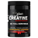 GMU SPORT poudre créatine monohydrate saveur fraise-citronnade, énergie accrue et performance.