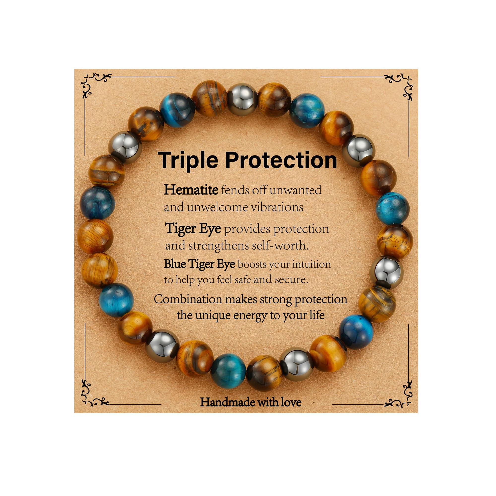 Bracelet Gnamy perles triple-protection, équilibre et sérénité au quotidien.