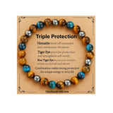 Bracelet Gnamy perles triple-protection, équilibre et sérénité au quotidien.