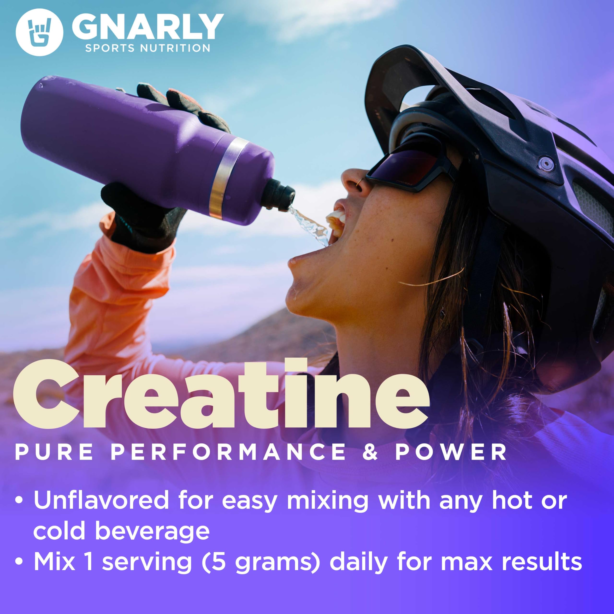 Gnarly Nutrition Créatine Creapure – idéal avant ou après l’entraînement pour la performance.