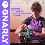 Gnarly Nutrition Créatine Creapure – format 15,87 oz, facile à stocker.