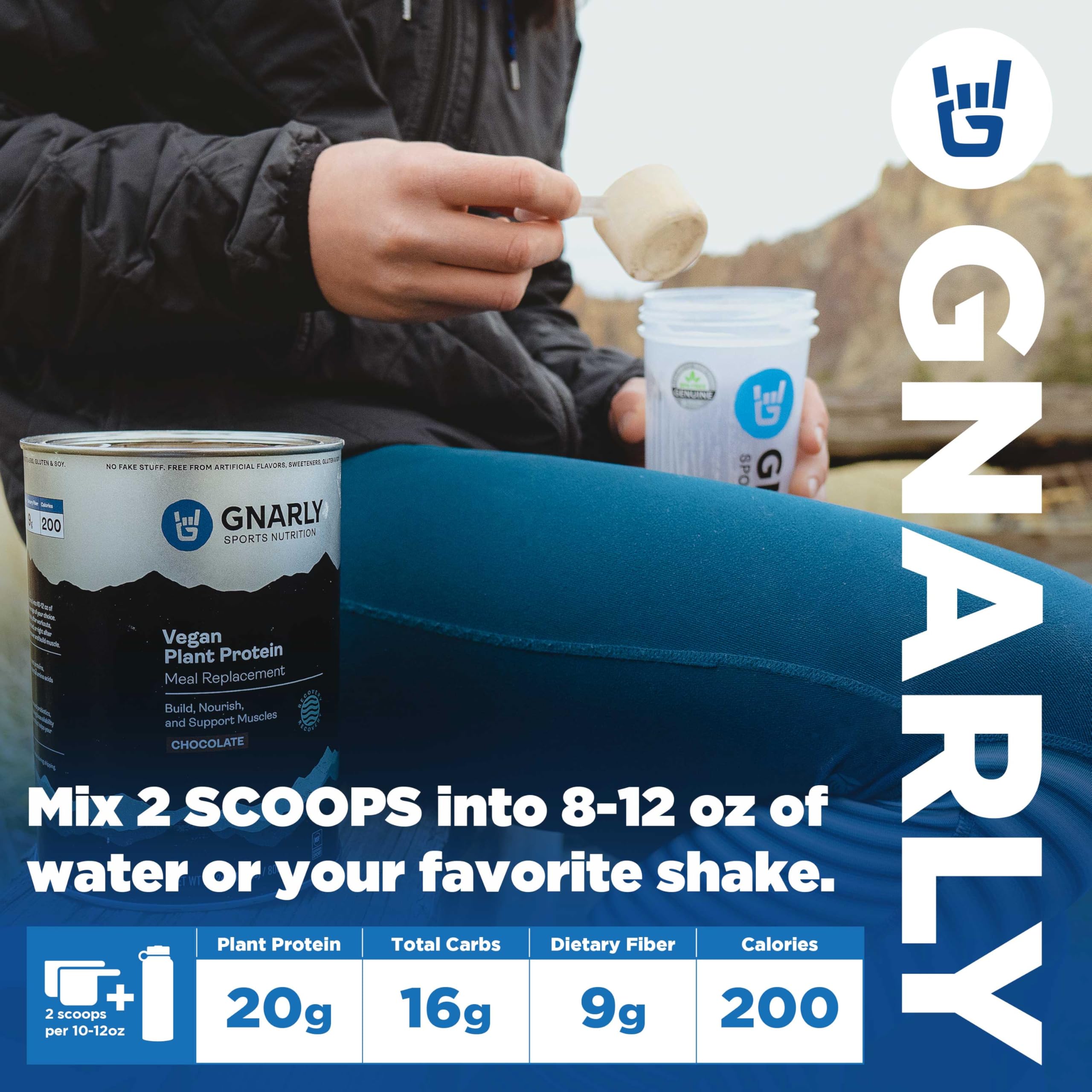 Gnarly Nutrition protéine vegan ingrédients végétaux – formule riche en nutriments
