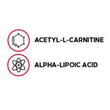 GNC Acétyl-L-Carnitine Alpha-Lipoïque, étiquette, sans sucre et sans arômes artificiels.