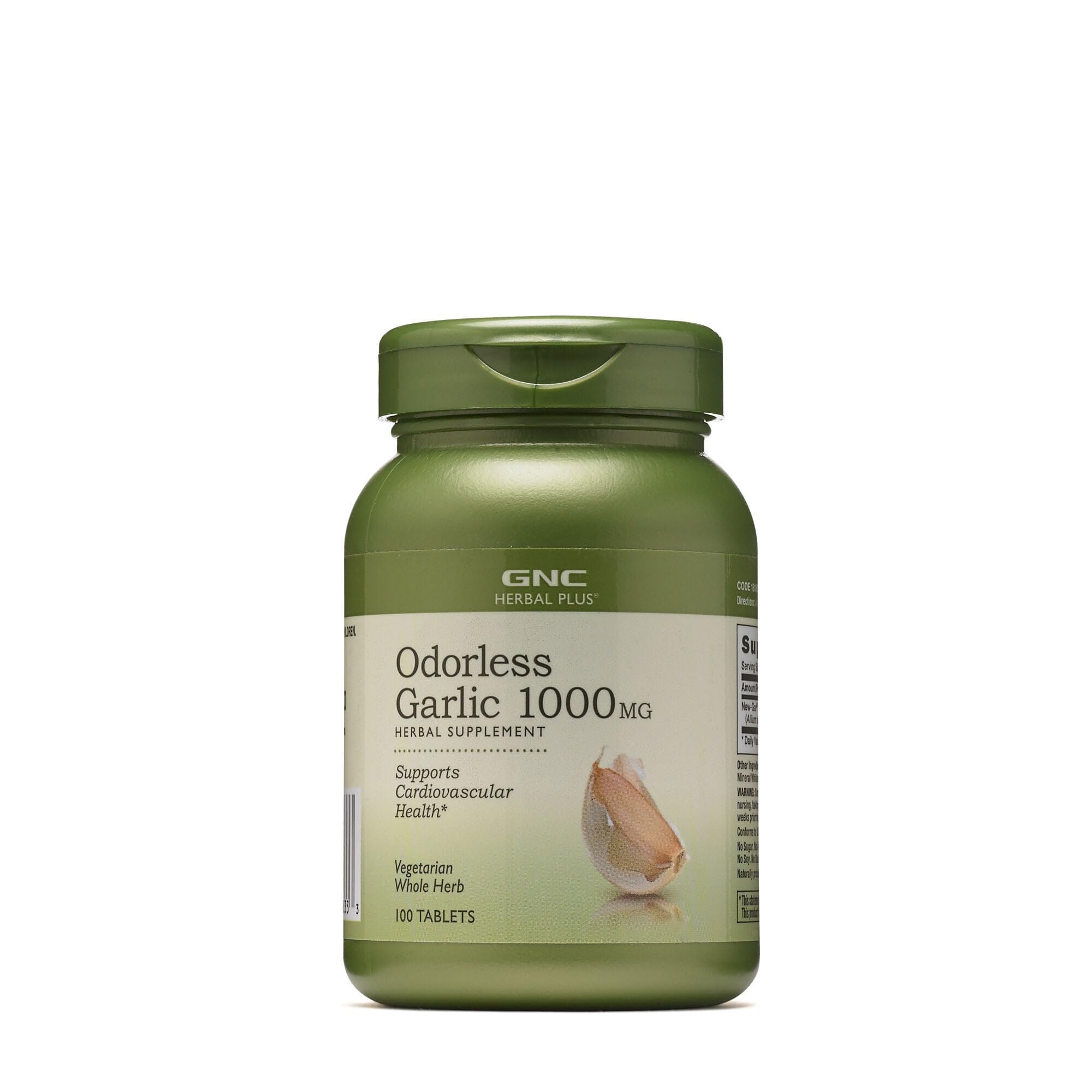 GNC Ail sans odeur – tablettes 1000 mg, prise quotidienne discrète.
