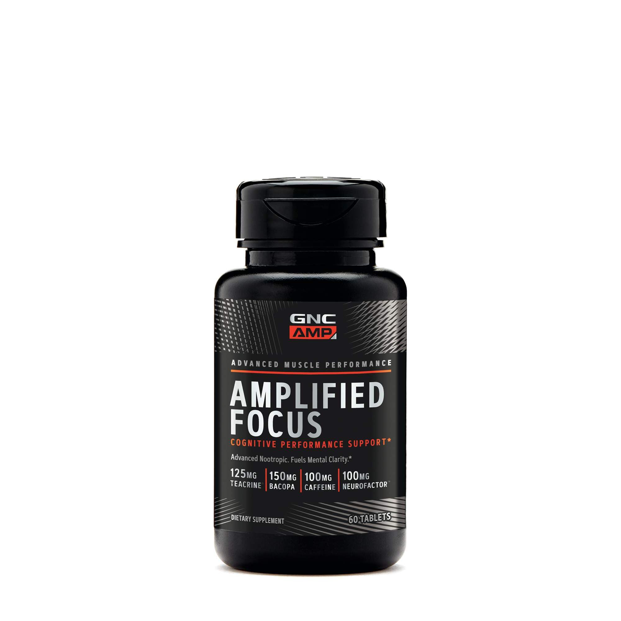 GNC AMP Amplified Focus — pack de tablettes, soutien potentiel à la clarté mentale