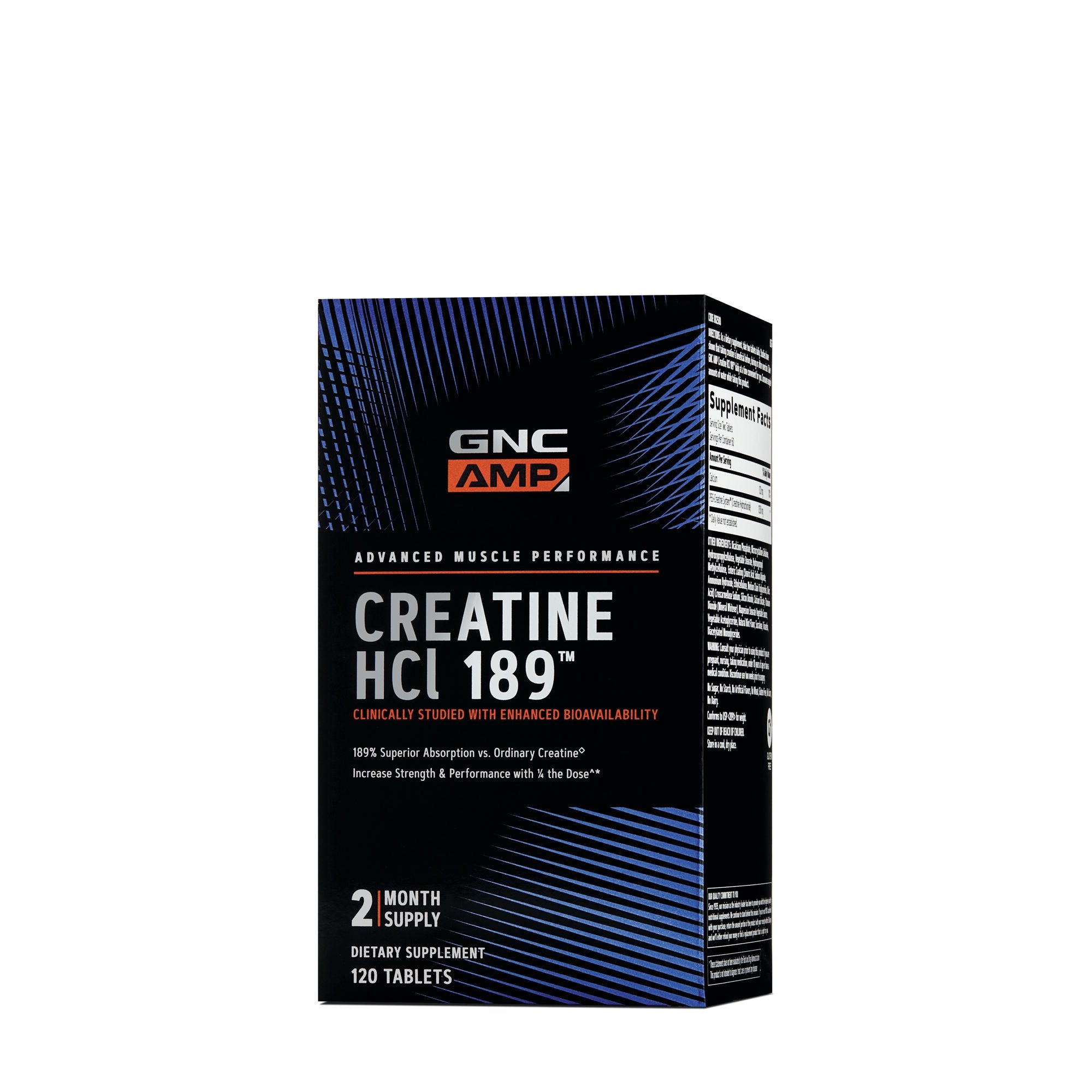 GNC AMP Creatine HCl 189 dans la bouteille prête à l’entraînement, soutien potentiel pour l'énergie