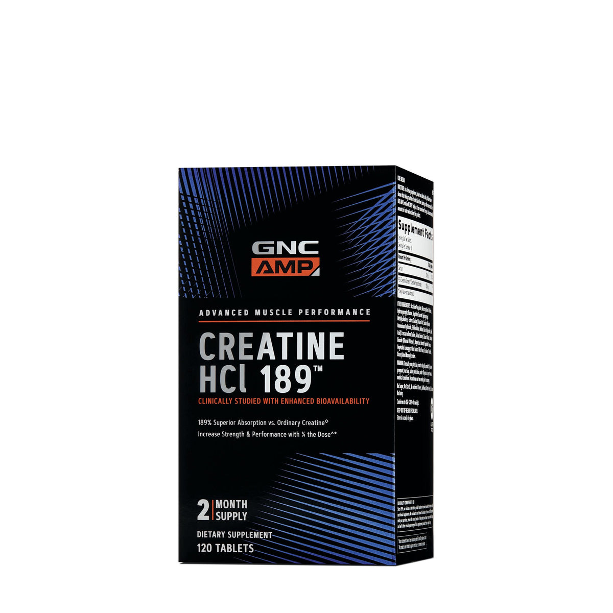 GNC AMP Creatine HCl 189 dans la bouteille prête à l’entraînement, soutien potentiel pour l'énergie