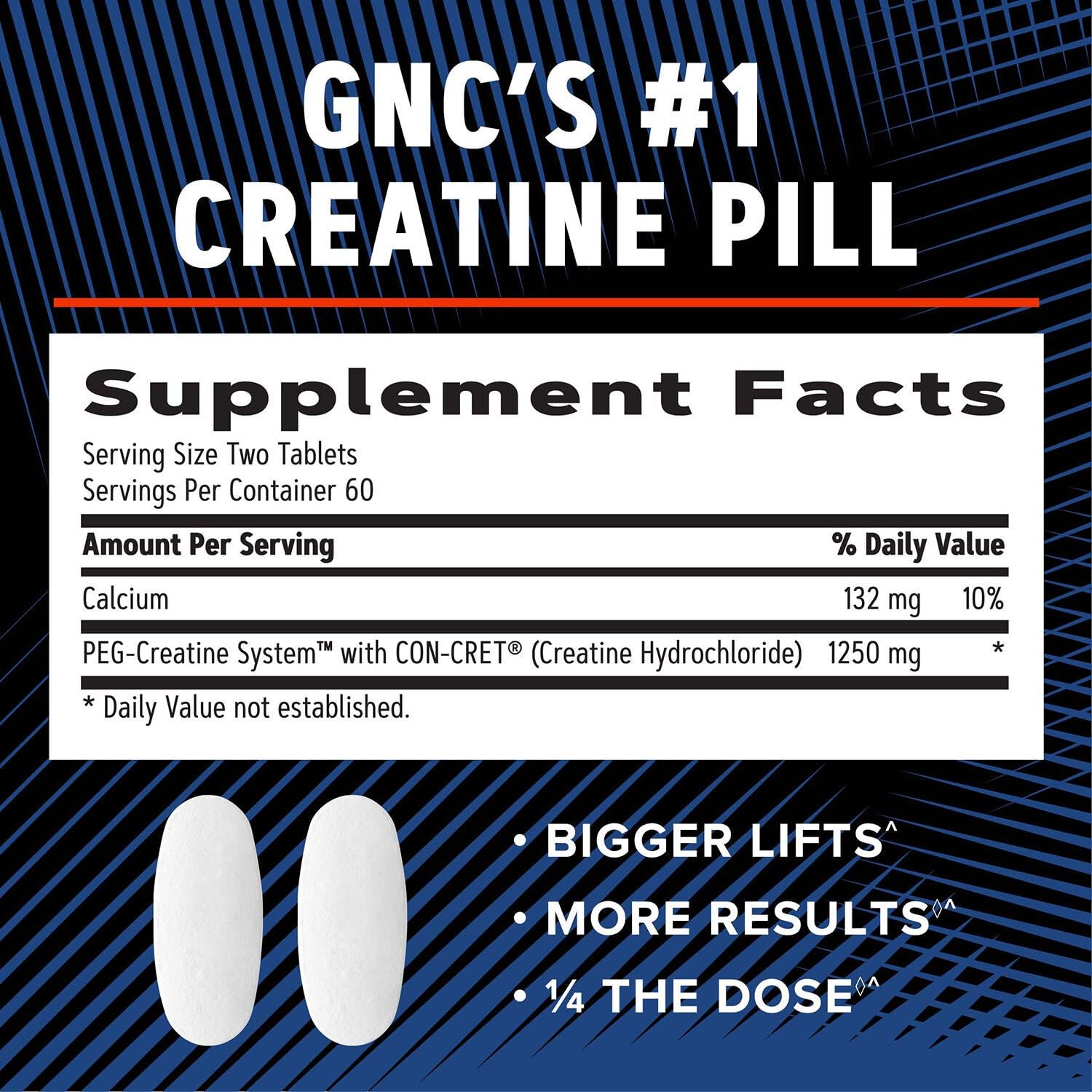 GNC AMP Creatine HCl 189 — énergie immédiate avant l'entraînement.