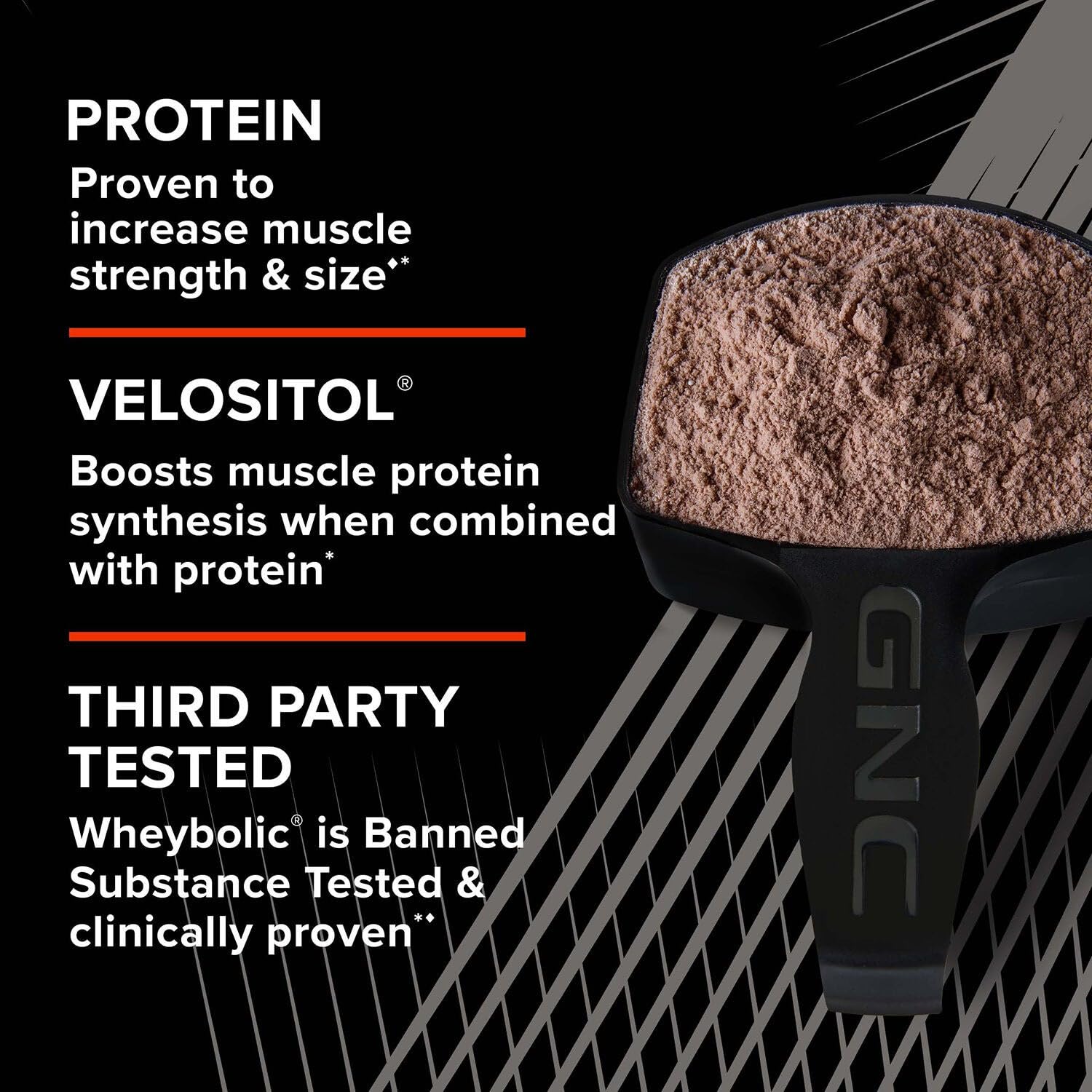 GNC AMP Wheybolic Coconut Caramel – texture légère et digestibilité rapide.