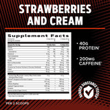 GNC AMP Wheybolic Ripped boisson protéine crème-fraises, texture onctueuse et rafraîchissante