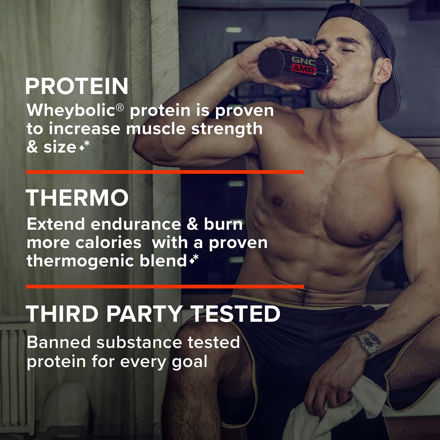 Étiquette nutrition GNC AMP Wheybolic Ripped claire et lisible.