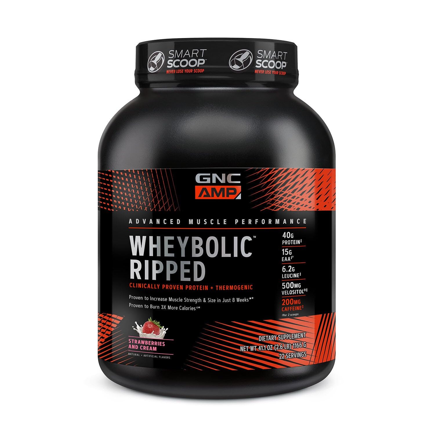 GNC AMP Wheybolic Ripped fraises-creme bouteille: dégustation pratique et utilisation rapide.