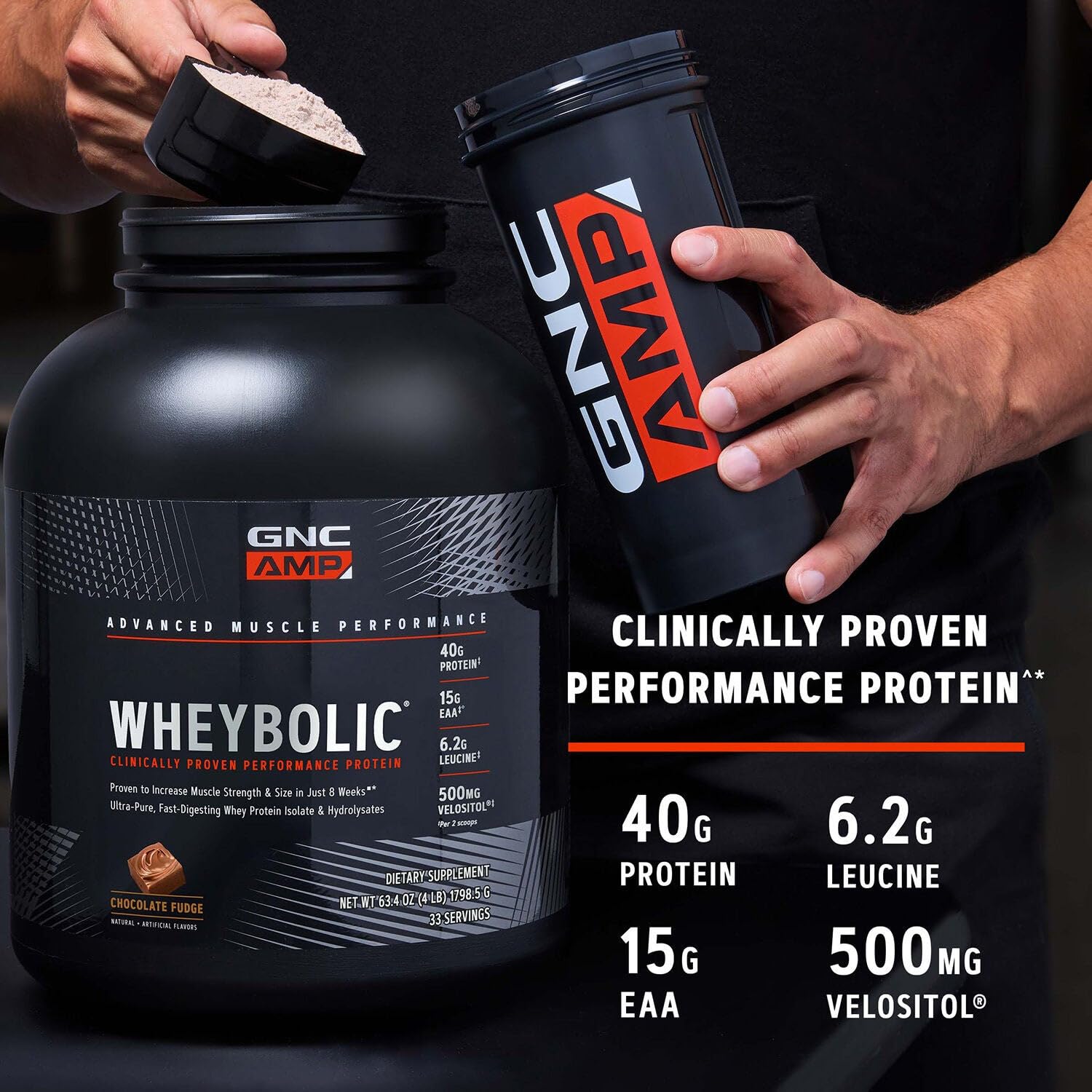 GNC AMP Wheybolic - sans-gluten, option adaptée.