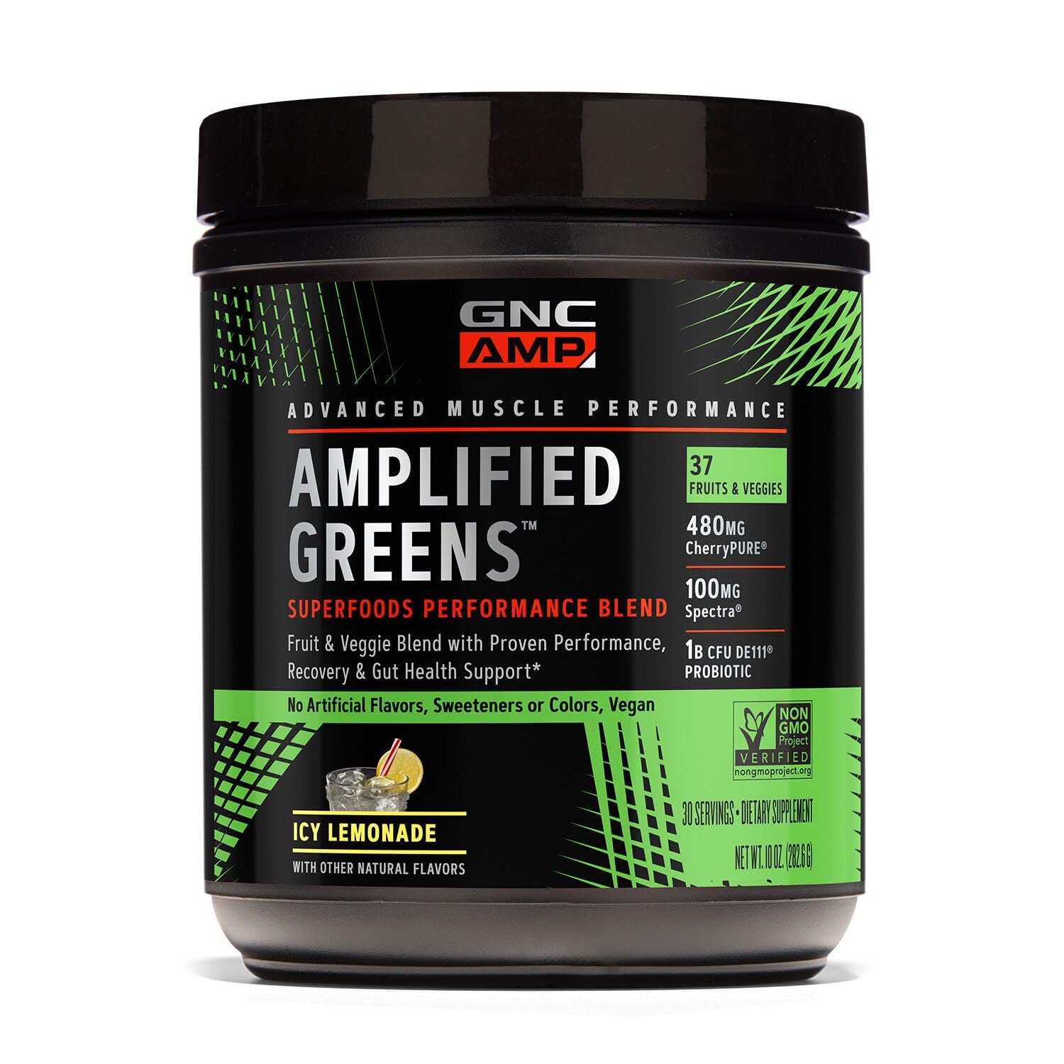 GNC Amplified Greens ICY Lemonade dans une bouteille prête à l’usage et récupération possible