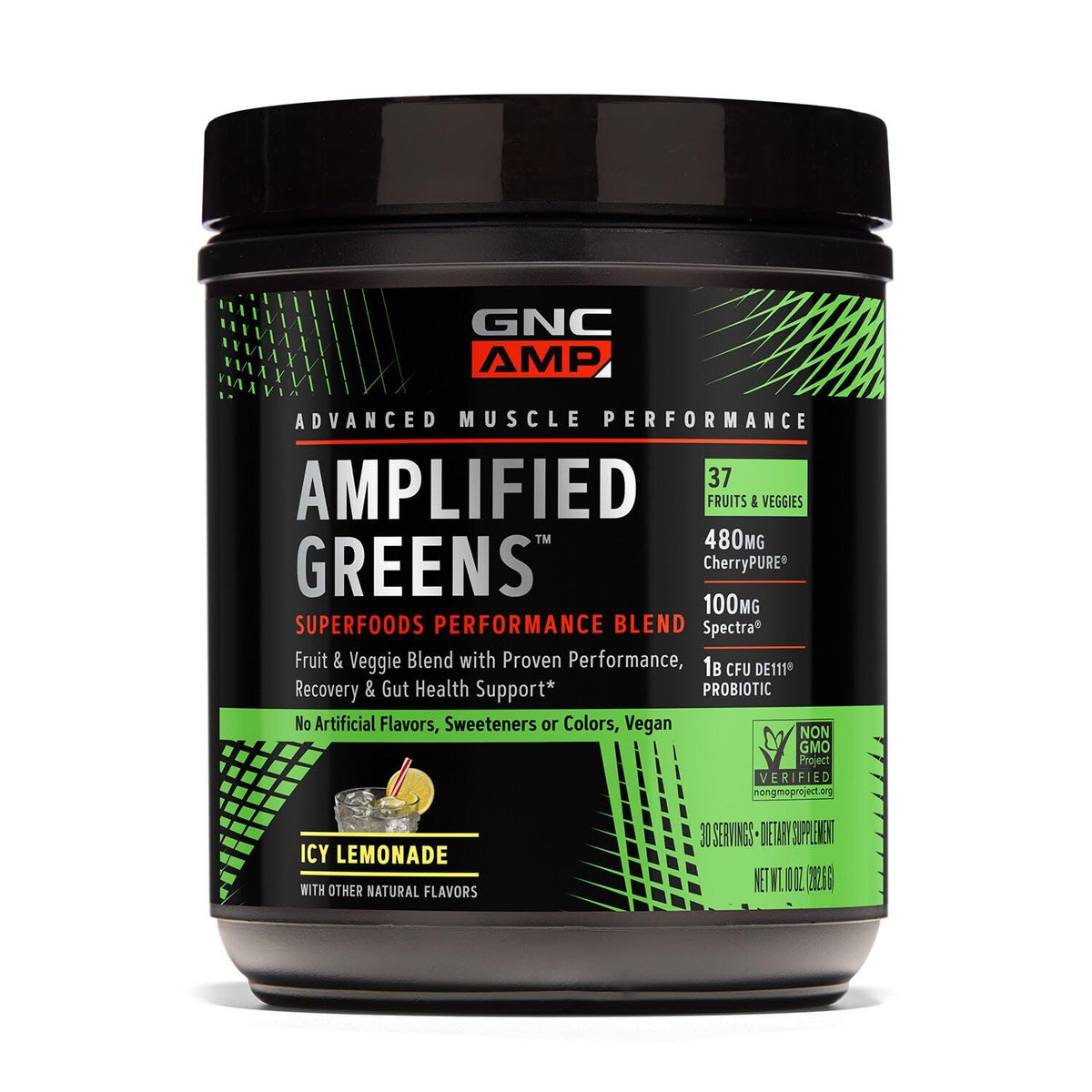 GNC Amplified Greens ICY Lemonade dans une bouteille prête à l’usage et récupération possible