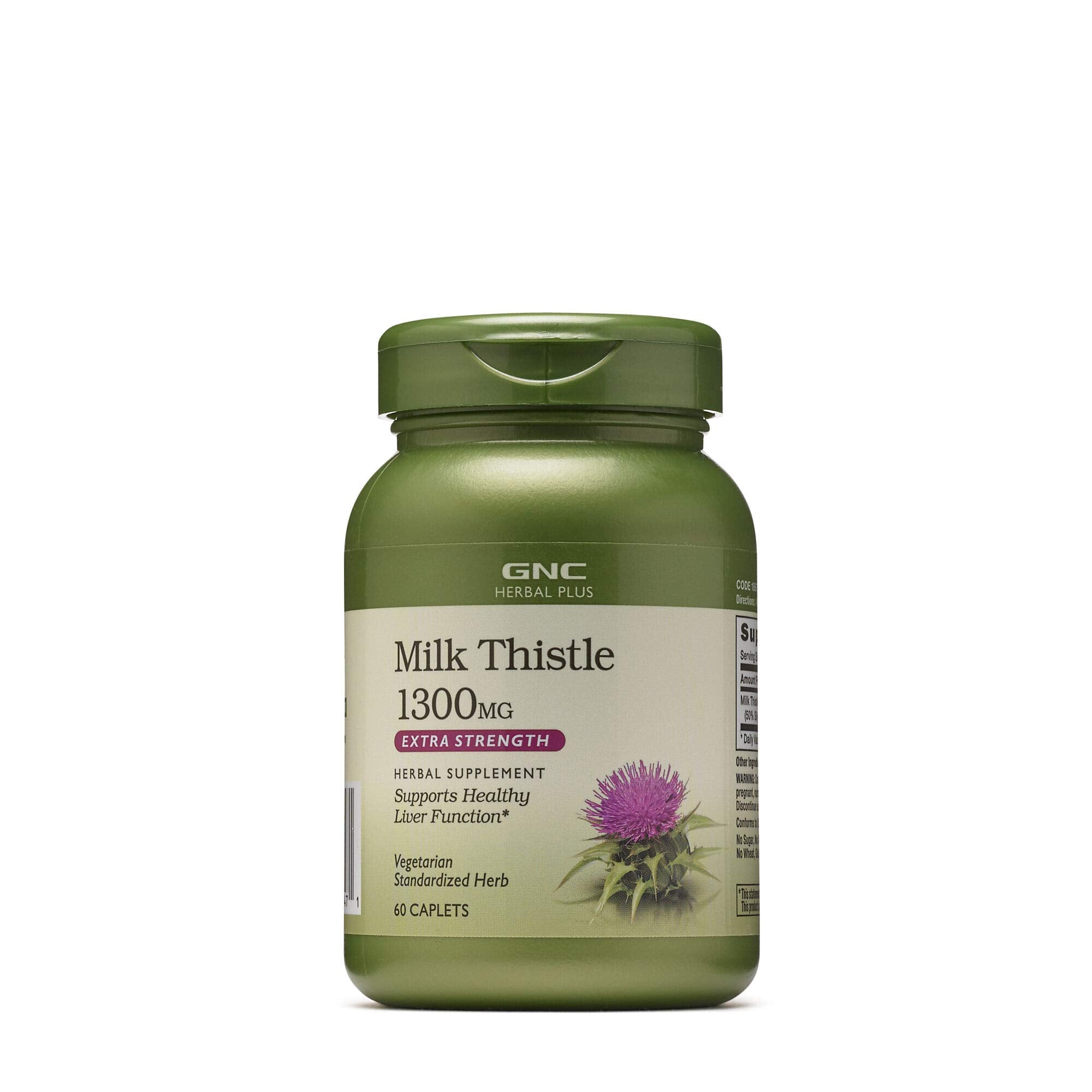 GNC chardon-marie 1300 mg – bouteille pratique pour le soutien du foie.