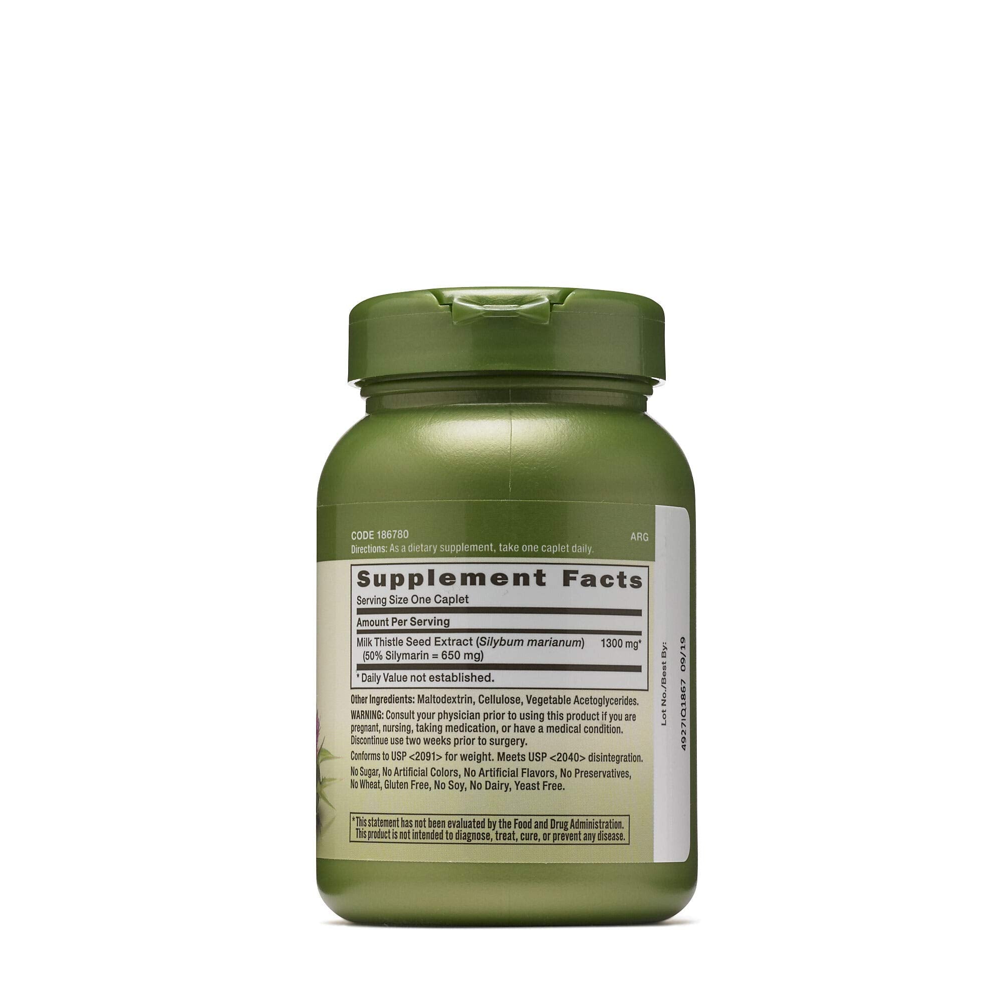GNC chardon-marie 1300 mg – emballage clair facilitant la sélection de 60 portions.