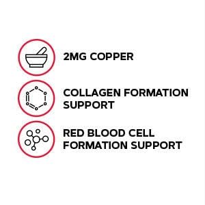 GNC Copper 2mg – utilisation possible pour soutenir l’absorption du fer