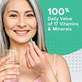 GNC Femmes 50+ – Boîte de 60 comprimés, couverture nutritionnelle quotidienne.
