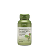 Bouteille GNC Herbal Plus Ashwagandha 470 mg pour le bien-être général.