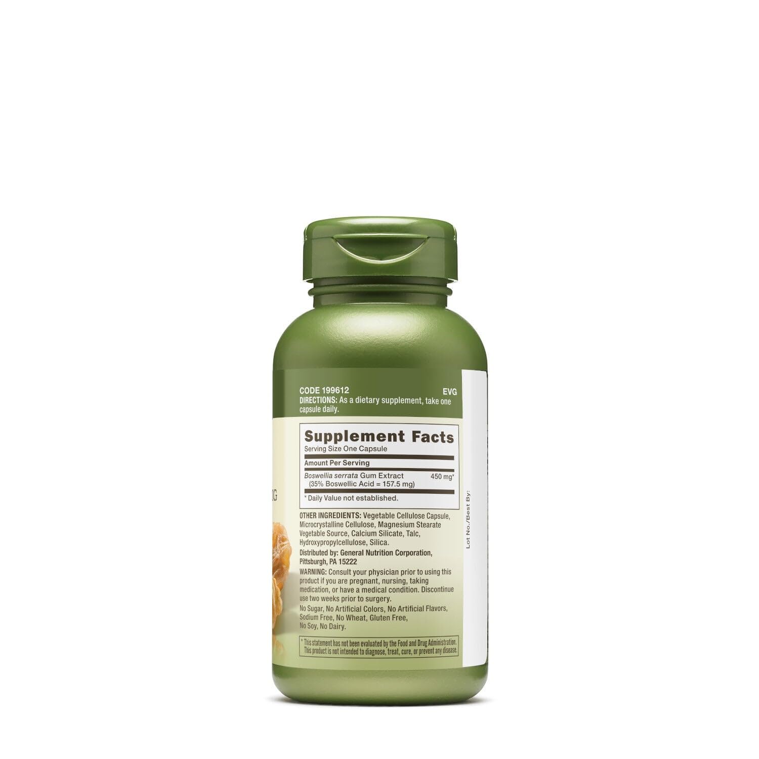 GNC Boswellia Extrait 450 mg, capsules : compléments végétariens pour les articulations.