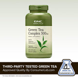 GNC Herbal Plus Thé Vert - étiquette claire pour le suivi de l'apport nutritionnel.