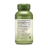 Étiquette GNC Herbal Plus indiquant sans gluten et sans arômes artificiels.