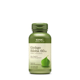 GNC Herbal Plus Ginkgo Biloba dans la bouteille, soutient la concentration mentale naturellement.