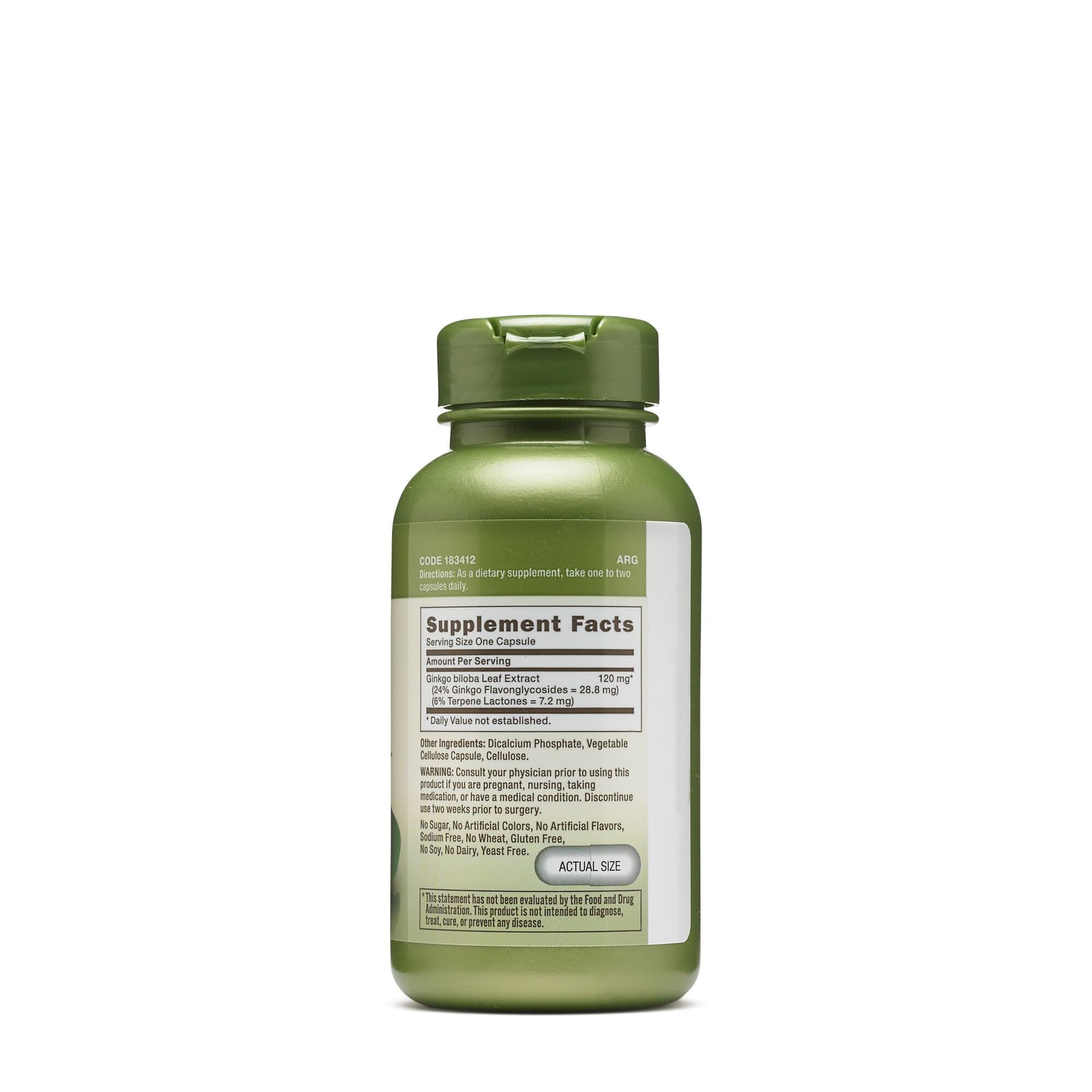 GNC Herbal Plus Ginkgo Biloba – gélules végétariennes pour une concentration soutenue.