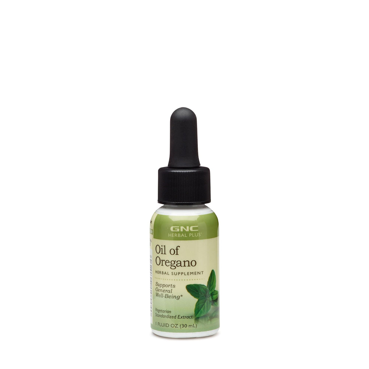GNC Herbal Plus huile d'origan en flacon, soutien au bien-être général.
