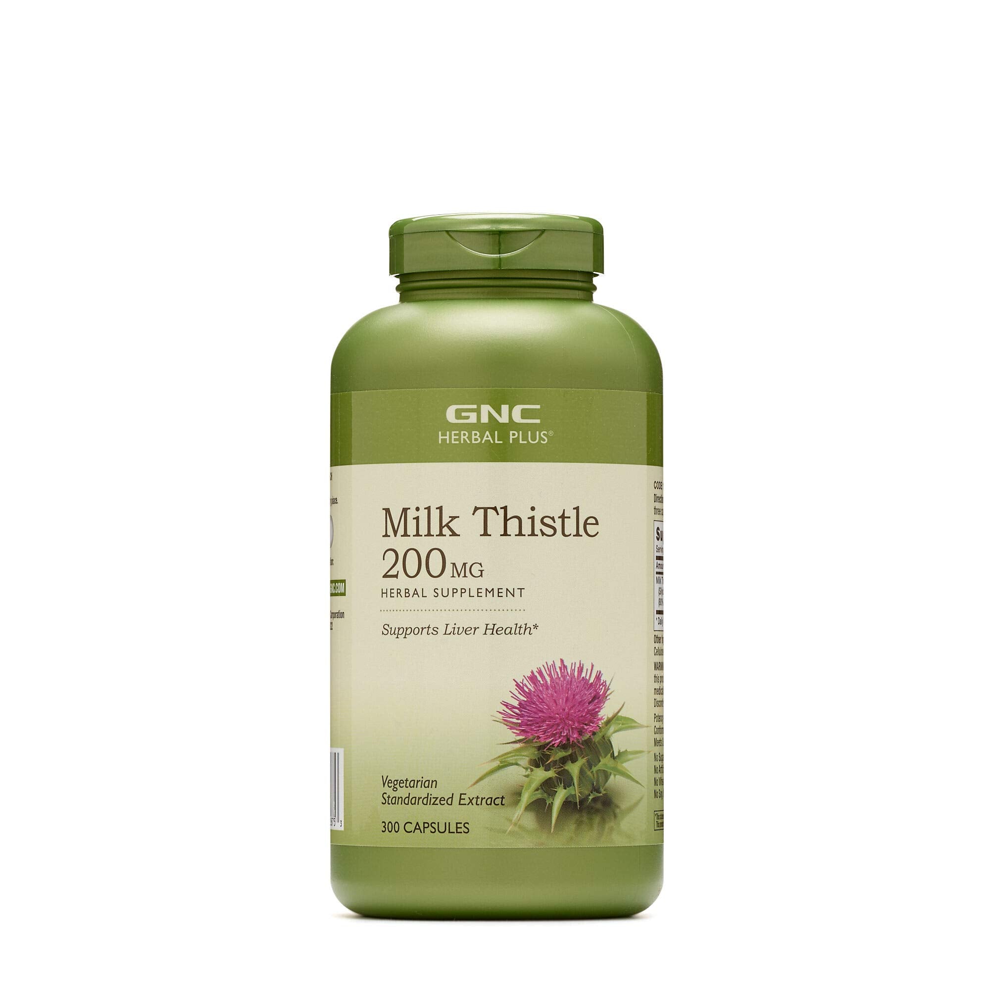 GNC Herbal Plus Milk Thistle – bouteille montrant un dosage élevé pour soutenir la fonction hépatique