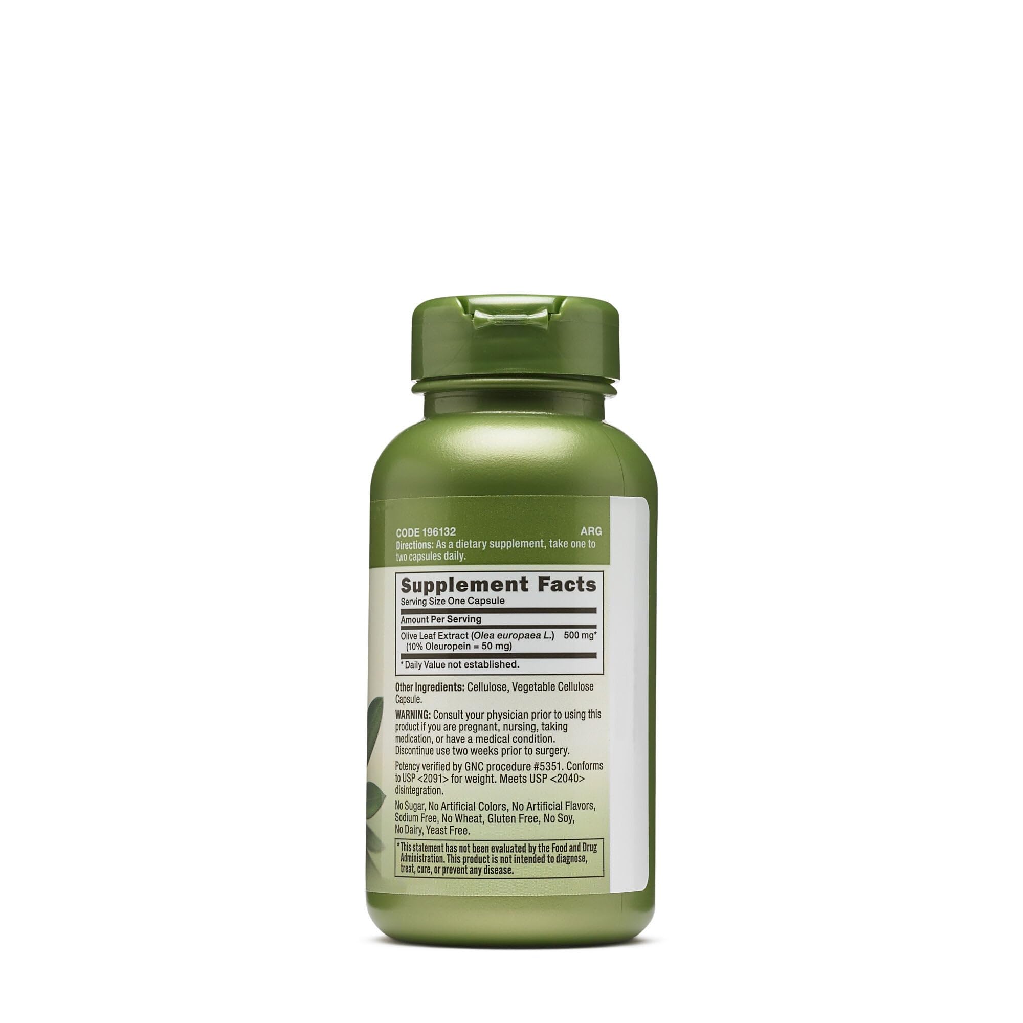 GNC Herbal Plus Olive Leaf 500 mg — capsules faciles à prendre pour le bien-être
