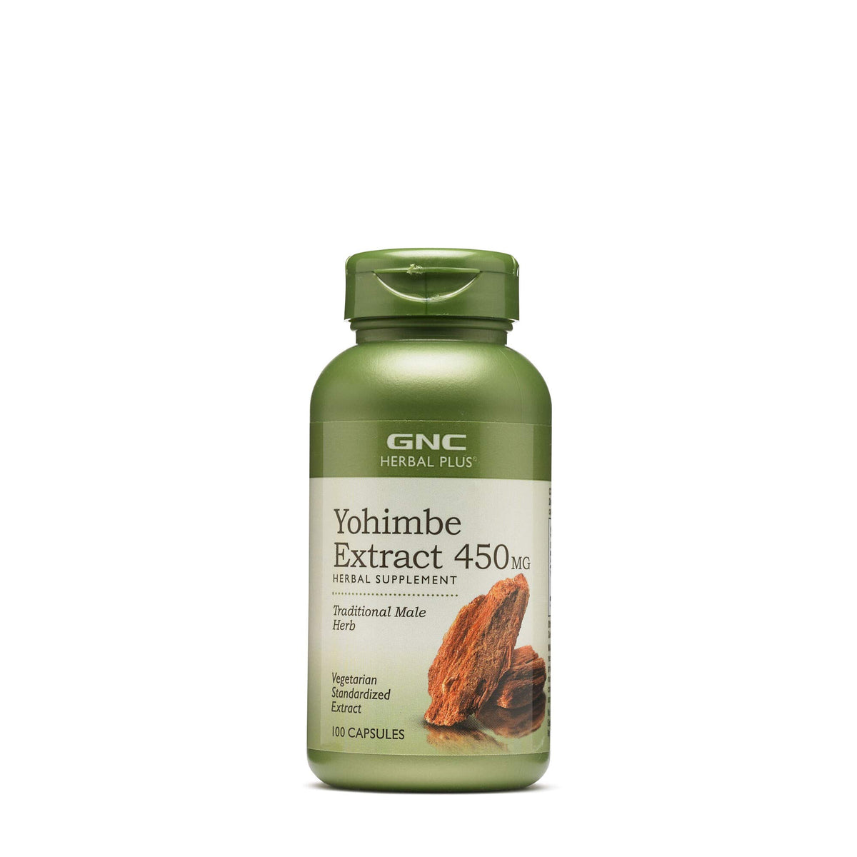 GNC Herbal Plus Yohimbe extrait 450 mg, bouteille de gélules, soutien potentiel du bien-être masculin
