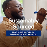 Étiquette du produit affichant EPA et DHA pour l'oméga-3.