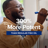 Étiquette GNC Huile Poisson indiquant les ingrédients et les conseils d’utilisation