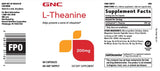 GNC L-théanine 200 mg: sensations de relaxation pendant une journée chargée.
