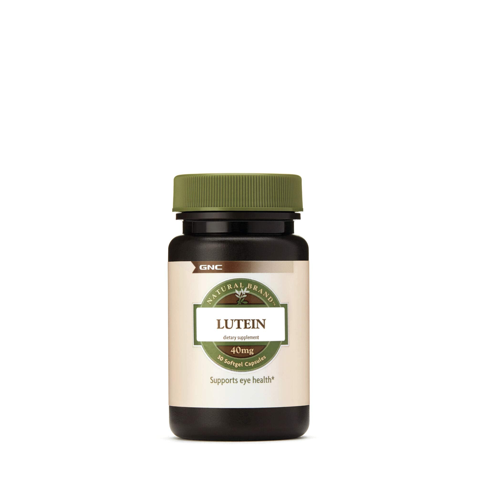 GNC Lutein – bouteille de gélules 40 mg pour le soutien visuel quotidien.